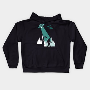 Bigfoot Ufo Abduction Loch Ness Monster Ufos Kids Hoodie